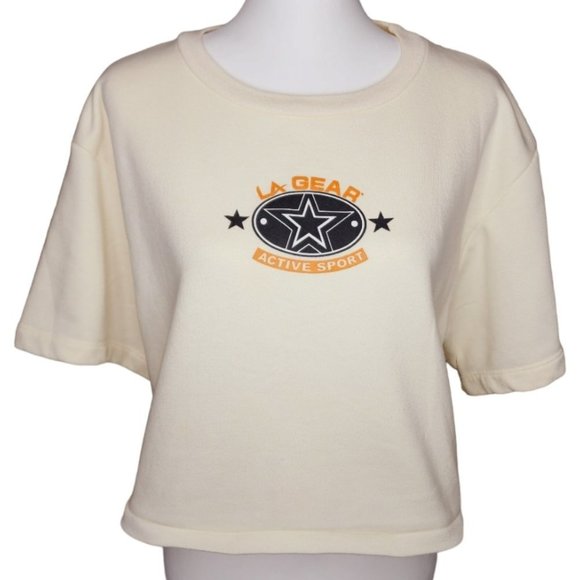 LA‎ Gear Bodywear Vintage Oversized Cropped Sweatshirt - Picture 1 of 8